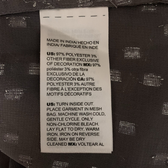 Chico's Top NWT Women's Sz 3 (XL) Embellished Cool Gray Metallic Pullover Sheer - Picture 6 of 8